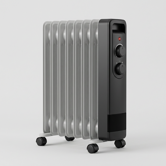 Radiateur bain d'huile silencieux 1500 W — packshot studio