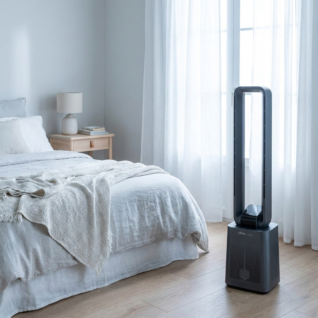 Ventilateur colonne sans pales 97 cm — chambre