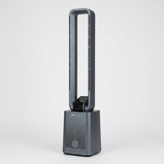 Ventilateur colonne sans pales 97 cm — packshot studio