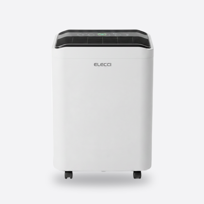 Déshumidificateur grande capacité 26 L — packshot studio gris clair