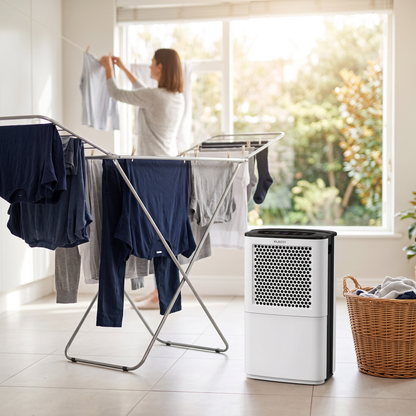 Déshumidificateur compact 12 L — séchage du linge