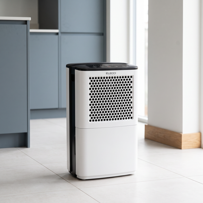 Déshumidificateur compact 12 L — intérieur moderne