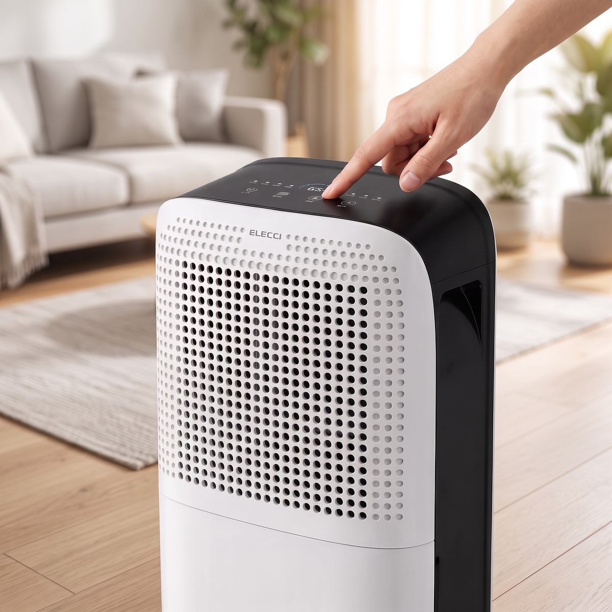 Déshumidificateur polyvalent 16 L — échelle réelle