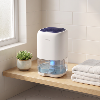 Mini déshumidificateur silencieux — salle de bain
