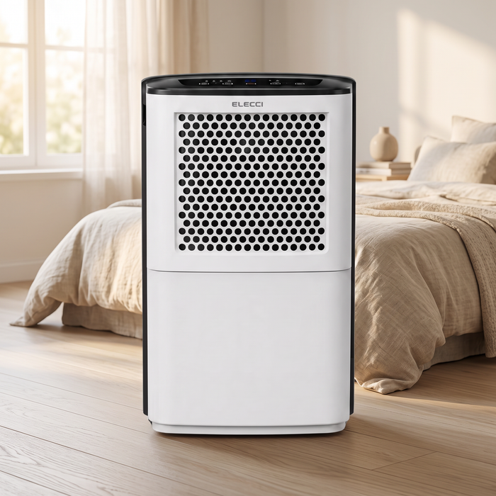 Déshumidificateur compact 12 L — mise en situation chambre