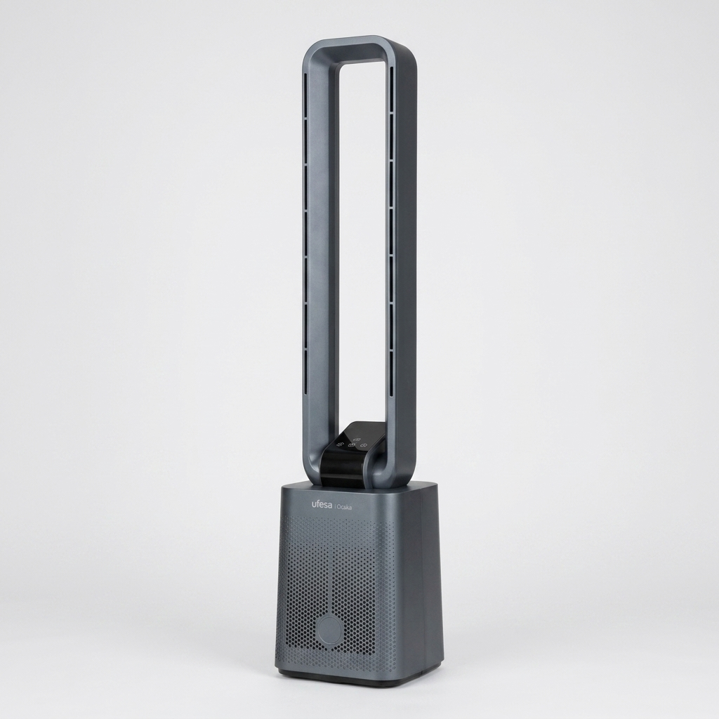 Ventilateur colonne sans pales 97 cm — packshot studio