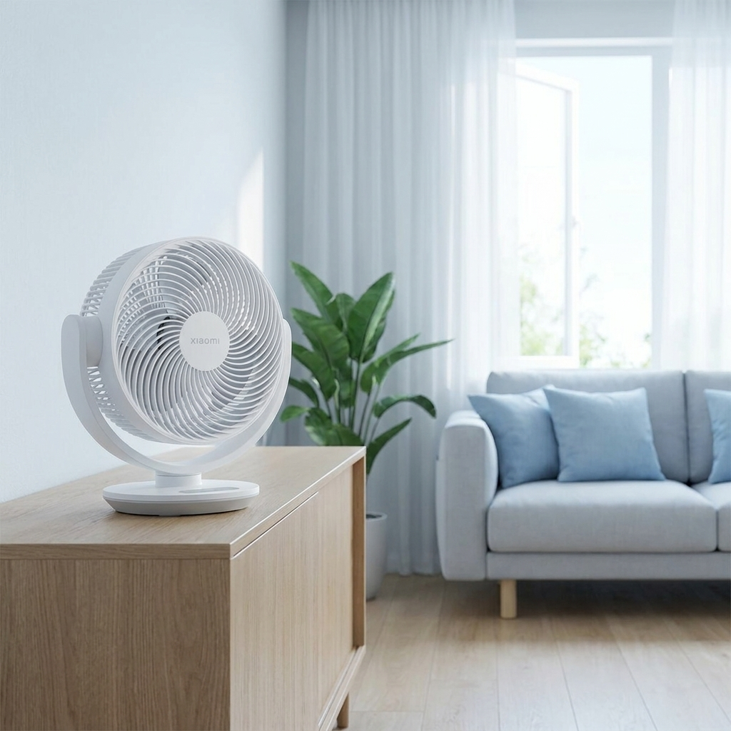 Circulateur d'air silencieux 25 dB — salon d'été