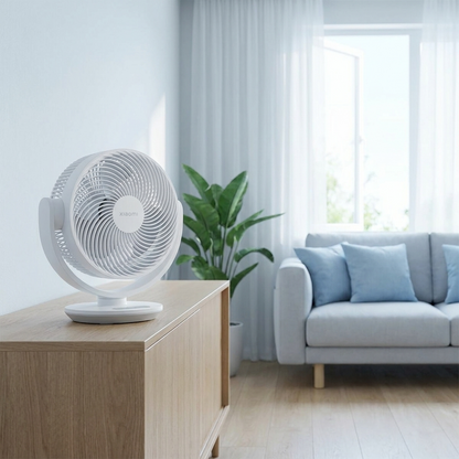Circulateur d'air silencieux 25 dB — salon d'été