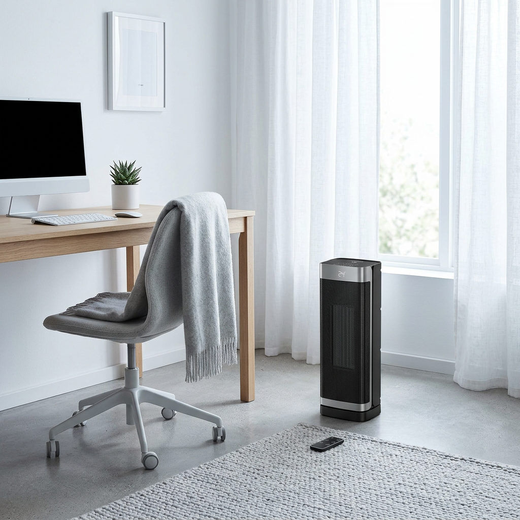 Radiateur céramique tour 2000 W — bureau
